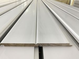 Stock Available Wood Shiplap Board Home Interior Decor Primed White Wall Panel Nickel <b>Gap</b> Ship Lap Board - Product Image 2