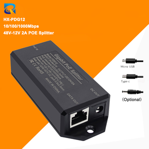 Gigabit IEEE802.3af/at 24W <b>USB</b> Adapter Standard DC48V <b>to</b> 12V 2A Plastic Poe with Power <b>Ethernet</b> Monitor - Product Image 2