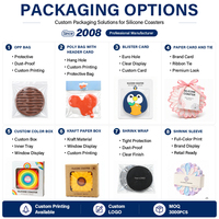 Sous-verres personnalisables en PVC pour tasses à café, sous-verres en caoutchouc pour bar et bière, tapis de tasse ronds en silicone pour cadeaux d'entreprise et promotions (MOQ 3000 pièces)