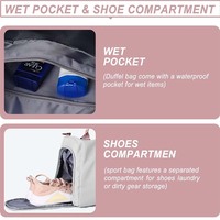 Sac de voyage personnalisé pour le yoga, imperméable, grande capacité, sac fourre-tout, sac de sport, sac de voyage, sac de sport avec compartiment pour chaussures