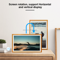 Pros Marco de fotos digital de madera Frameo Videos Álbumes Marco de fotos digital Wifi FHD IPS Pantalla táctil Montaje en pared Auto-Rotación