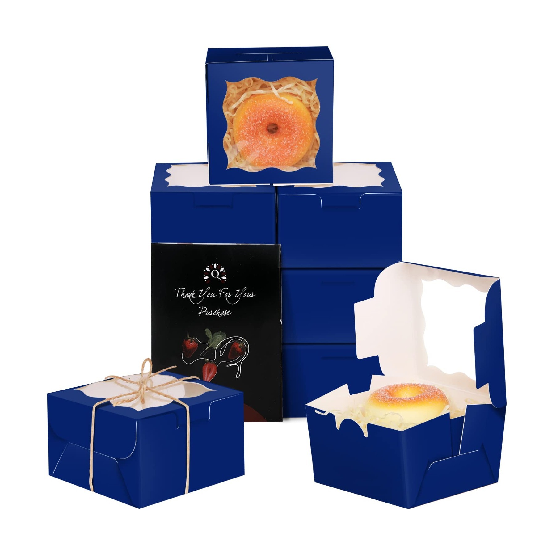Bakepacker 60pcs Valentine Cookie Boxes - 4x4x2.5 Inches, Easy Assemble With Window - View #7