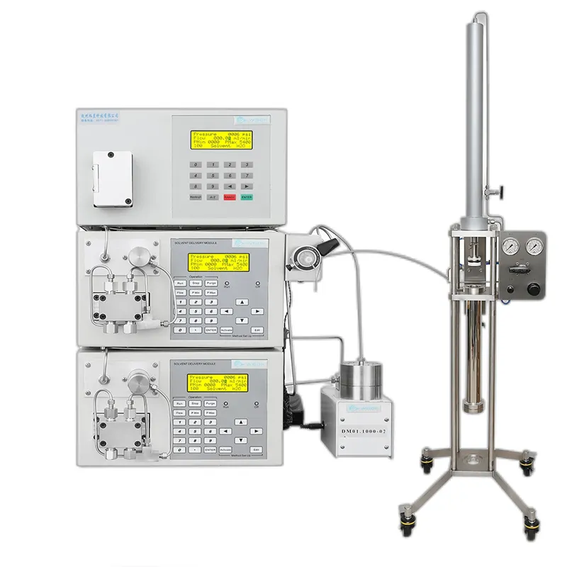 Sistema de cromatografia axial dinâmica do sistema dac do hplc preparativo industrial para a purificação da natureza do material