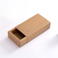 Boîte d'emballage avec tiroir en papier kraft ECO imprimé de logo personnalisé Matériaux recyclés pour thé Étui de téléphone Emballage de cadeau Manchon givré
