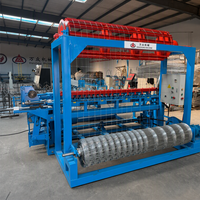 Machine de fabrication de clôtures entièrement automatique pour pâturages de bétail à charnières articulées, composants moteur Wanzhong WZ-1652A ISO9001/CE