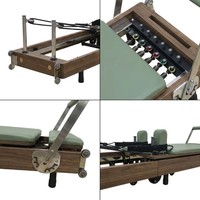 Machine de Pilates Reformer pliable en bois de noyer pour la maison, la salle de sport et l'entraînement physique