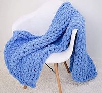 Chunky Knit Luxus Werfen Decke Große Kabel Gestrickte Premium Weiche Gemütliche Polyester Chenille Sperrige Decke