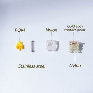 Gateron KS-3X1 Milky vàng đỏ Pro chuyển tuyến tính 5 pin chơi game Bàn Phím Cơ khí chuyển đổi - Product Image 4