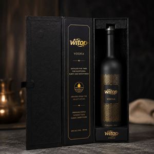 Scatola Regalo Premium per Bottiglia Singola di Vino o Whisky, in Cartone Rigido Lucido con Chiusura Magnetica - Product Image 1
