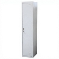 Casier en acier à une porte, armoire métallique avec barre de suspension pour employés, personnel, bureau, usine, école, salle de sport