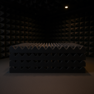 Panneaux acoustiques en mousse alvéolée noire 48x24x2 pouces, lot de 4, pour murs et plafonds de studio - Product Image 2