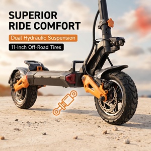Dual Motor Scooter Adult 50MPH Offroad 11" Tubeless Tire E With Hydraulic Suspension <b>Turn</b> Signal H9 Extreme Performance Equipped - Product Image 3