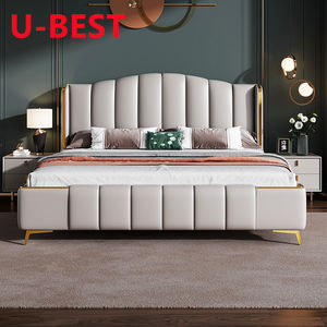 Lit double durable en bois massif, cadre de lit de luxe, lit Cama Yatak Letto Letti Bedden, mobilier de chambre à coucher, sommier King Madera Muebles - Product Image 3