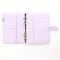 Classeur Spirale à 6 Anneaux en Cuir PU Macaron, Rechargeable, Agenda, Organiseur, Journal Intime, Papeterie Personnalisable A6 A5
