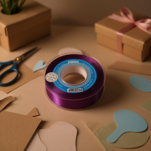 ริบบิ้นผ้าซาตินอิลัน 2.5 ม. 25 หลา สีม่วง D18 - Product Image 2