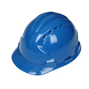 Customized Logo Full Brim Safety Helmet Hard Hats Cap Breathable Construction Work Protective Helmets Chin Strap ABS Impact Helm