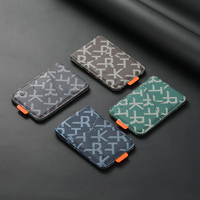 Porte-cartes en cuir PU avec blocage RFID, étui de téléphone multi-fentes, motif lettre, unisexe, organisateur minimaliste de qualité supérieure