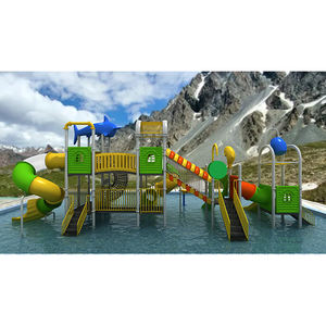 สนามเด็กเล่นพลาสติกเกมน้ำสไลด์สระว่ายน้ำสินค้าสวนสนุกสวนน้ำ - Product Image 5