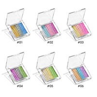 Palette d'ombres à paupières carrées multichromes effet duo-chrome scintillant, dégradé arc-en-ciel métallique, marque privée