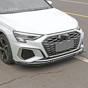 Welta Spoiler avant en plastique ABS+PP aspect carbone, diffuseurs de pare-chocs, lames de pare-chocs, attache de remorquage à visser, compatible Audi A3 2021-2023 - Product Image 2