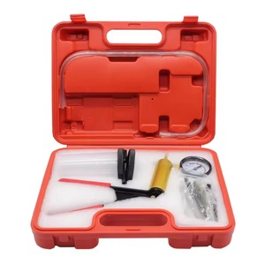Juego de probador de bomba de vacío de mano Kit de Purgador de freno y manómetro de vacío para automoción con adaptadores Kit de caja Herramienta manual de reparación de automóviles - Product Image 1