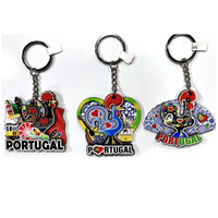 Porte-clés Souvenir de coq en bois époxy, cadeau touristique en gros