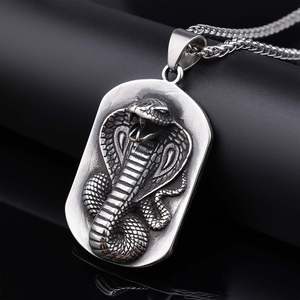Vintage Stainless Steel Snake Pendant Necklace Trendy Fashion Jewelry for Women and Men for Weddings Parties and Gifts - Product Image 1
