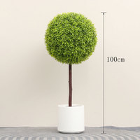 Boule de gazon artificielle de Milan de haute qualité certifiée UV, topiaire réaliste en plastique pour la décoration extérieure de la maison