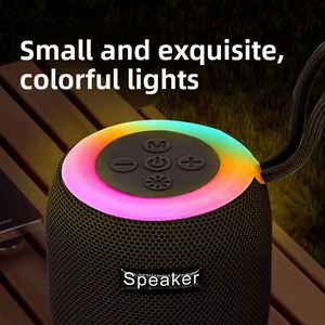 X919-1 Trendy RGB Flashing <b>Mini</b> Subwoofer Portable Hi-Fi 5W for Music <b>Speakers</b> Aux Powered Battery Home Mobile Phone - Product Image 4