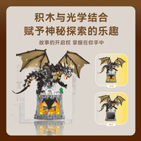 Iambrick nueva colección 30301 Dragón Volador DIY montaje mito modelo princesa atrapado Castillo MOC juego de bloques de construcción plástico ABS