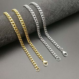 Cuban <b>Chain</b> Necklace 5mm 70cm Gold And Steel Color <b>Titanium</b> Steel Plated Fashion Jewelry Gift For Men Women - Product Image 2