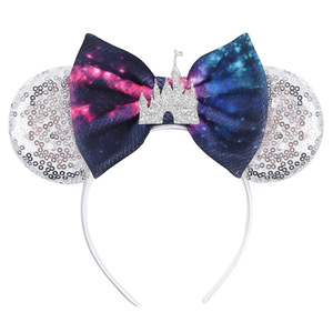 Diademas de Orejas de Mickey para Niñas, Diademas Brillantes con Lentejuelas para Fiestas, Diademas de <span class=keywords><strong>Princesa</strong></span> para Niñas - Product Image 4