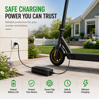 Chargeur de batterie pour trottinette électrique 42V 2A pour batterie lithium-ion 36V, connecteur DC GX16, compatible avec Xiaomi M365, OEM d'usine