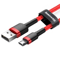 Câble USB Baseus Cafule pour Micro 2.4A 0.5m 1m 2m 3m Gris+Noir Rouge+Rouge Haute Qualité Vente en Gros 100% Original