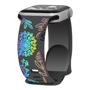 Bracelet de montre en silicone double couche avec logo personnalisé gravé pour <span class=keywords><strong>Apple</strong></span> - Product Image 6