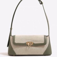 Bolso Bandolera de Moda 2026, Estilo Francés, con Parches, Elegante, de Cuero PU, con una Sola Correa, Portátil, de Poliéster