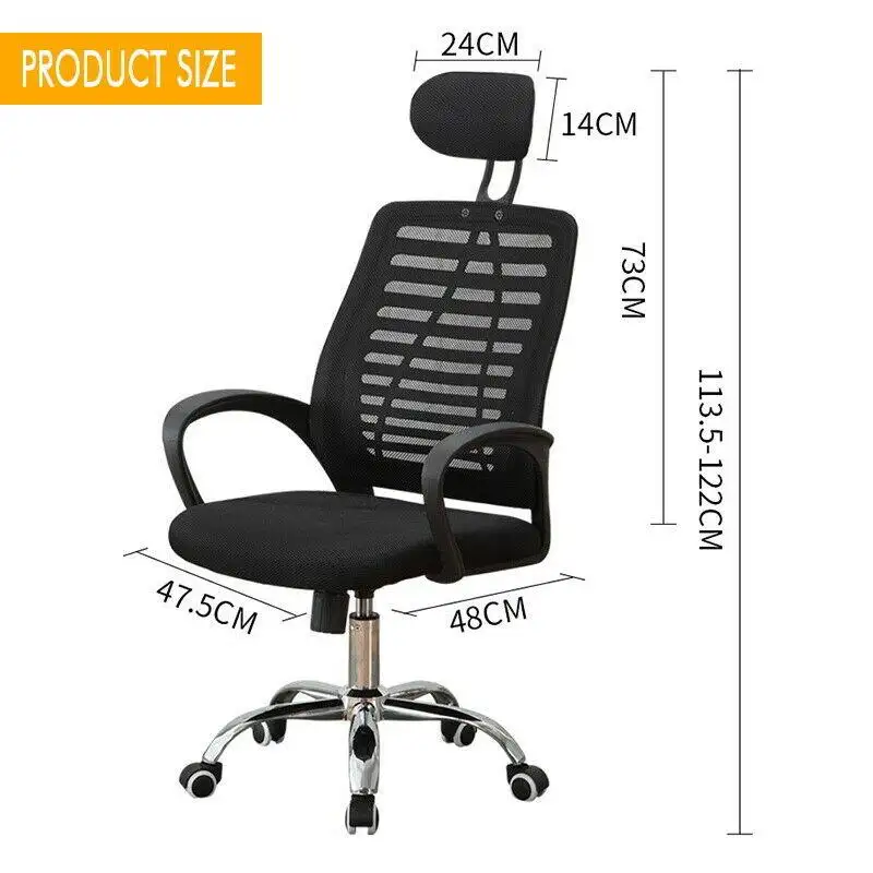 Venda quente novos produtos jogo cadeira computador clássico, malha giratória cadeira de escritório com capa preta