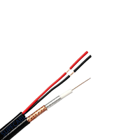 Kabel RG59+2 Core Power 75Ohm 95% Braid Shield CCS Conductor PVC Jacket CCTV Kamera Coaxial Combo