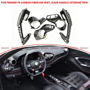 Excellent Quality OEM Style <b>Car</b> <b>Interior</b> Kit Dry Carbon Fiber <b>Car</b> Air Conditioning Outlet Door Handle Kit For Ferrari F8 - Product Image 1