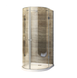 Cabine de <span class=keywords><strong>douche</strong></span> sans cadre à charnière en arc, design moderne, verre trempé 8 mm, pour hôtels, Hangzhou, BL-B402 - Product Image 1