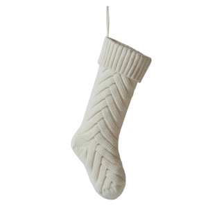 Chaussettes de Noël en gros à suspendre au sapin, grande taille, tricotées à rayures, cadeaux de Noël pour enfants - Product Image 6