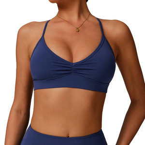 Vente en gros de soutien-gorge de yoga à col en V à séchage rapide - Product Image 5