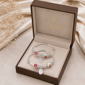 925 Silver Baby Kada <b>Bracelet</b> for Kids Adjustable Designer Kadli Traditional Cute Jewelry Gift for Children - Product Image 6