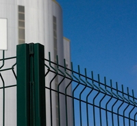 Valla de jardín al aire libre, cerca de malla soldada de seguridad 3d con poste de melocotón