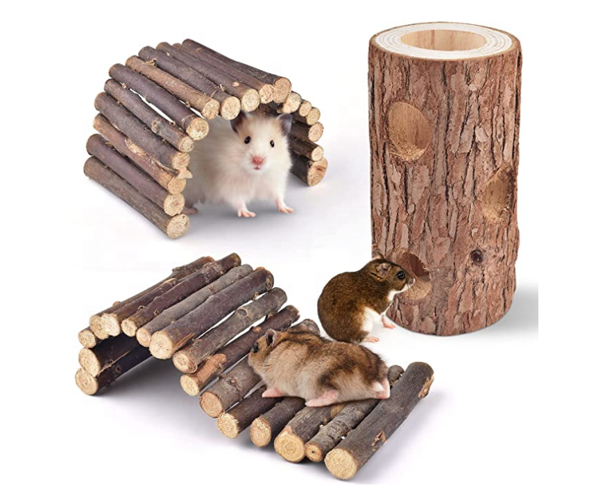 Bâtons à Mâcher Bois Naturel Pour Petit Animal | Lapin, Hamster, Cochon D'Inde - Nettoyage Dents, Jouet