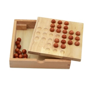 Rompecabezas de Madera Europeos para Niños y Adultos, Juego Clásico de Solitario de Canicas, Rompecabezas de Ajedrez - Product Image 2