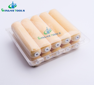 Recharge de rouleau à peinture en mousse industrielle Flock DIY, couleur pêche, 6 pouces, manchon de rouleau à peinture OEM - Product Image 1