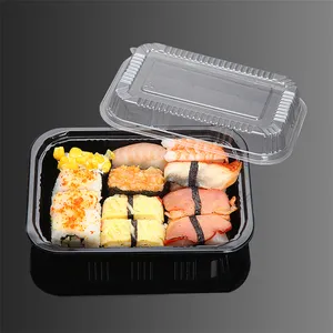 Factory Direct Sales All Kinds Of Eco-friendly Food Container Disposable Plastic Take Away Sushi Tray With Lid