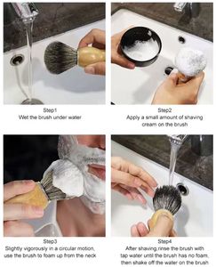 JDK-Brosse de rasage <span class=keywords><strong>pour</strong></span> cheveux synthétiques, manche en plastique verni - Product Image 4