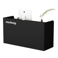 Comptoir de réception multifonctionnel pour magasin de vêtements, petit, commercial, en bois, minimaliste, moderne, à coins arrondis
